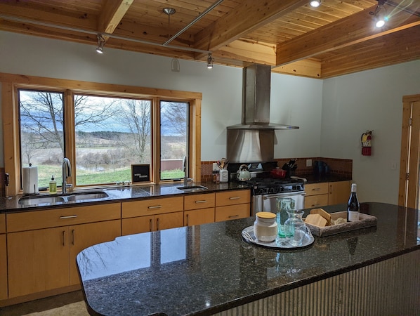 Incredible luxury kitchen with epic views to enjoy while you cook!