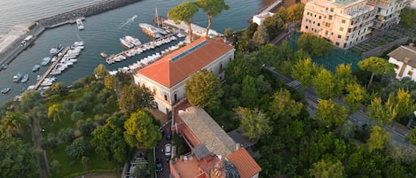 Aerial view of the property location near the Villa Fondi palace