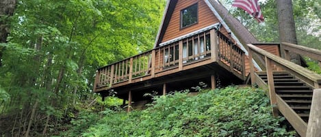 View of deck from river front