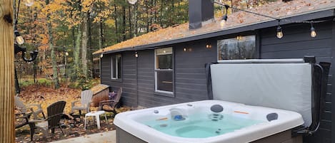 Newly added hot tub