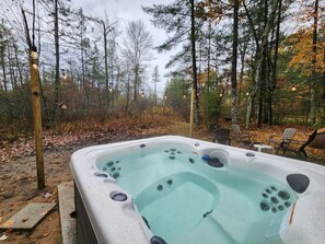 Back yard view from hot tub