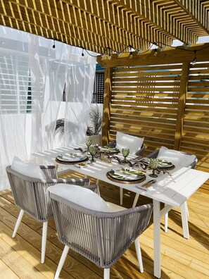 Pergola area for dinning 