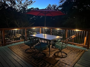 Nice night ambience with deck lighting!