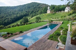 Panoramic view from VILLA FELICE balconies! pool, gardens,woods