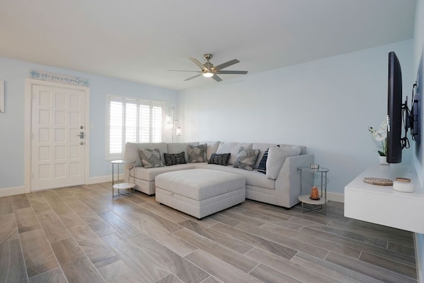 Our living area is a lovely area to catch up with friends and family.