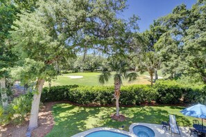 Top notch views of the golf course and lagoon