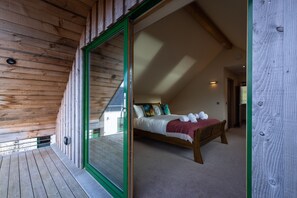 View of the bedroom from your private wooden deck