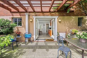 French door entrance & patio