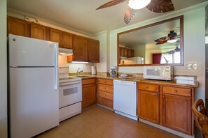 Kitchen. Exact units will be assigned upon arrival. Views, colors, and decor may vary.