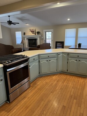 Partial View from kitchen to living room and dining area