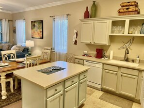 Fully stocked kitchen with Keurig & traditional coffee maker