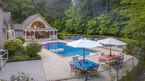 Evening pool view