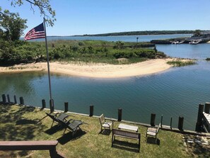 Outdoor seating at the Lagoon