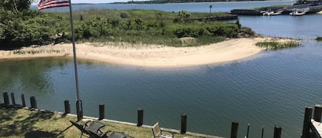 Outdoor seating at the Lagoon