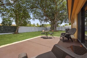 Private gated backyard patio