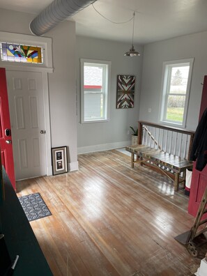 Entry way. Original floors