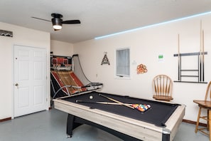 Unleash your competitive side and be a winner in the bonus game room.