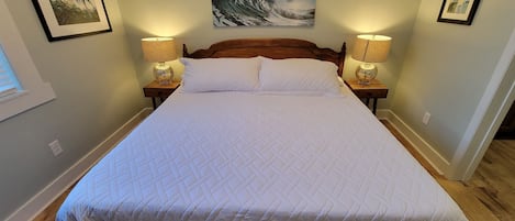 Master Bedroom with comfortable King Bed  (Linens provided)