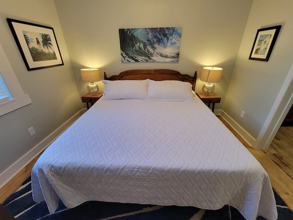 Master Bedroom with comfortable King Bed  (Linens provided)