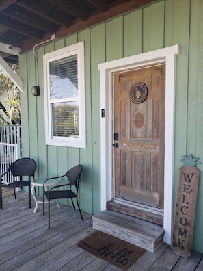 Lovely place to relax with coffee or a glass of wine on the covered porch!