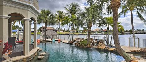 Cape Coral Vacation Rental | 4BR | 4.5BA | 4,797 Sq Ft | 3 Stairs to Enter