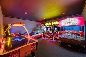 The games room features professional arcades that will ensure hours of fun for the whole family