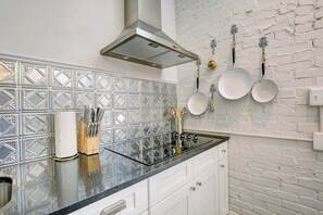 Kitchen with cooktop