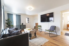 Living Room with Large Flat Screen TV