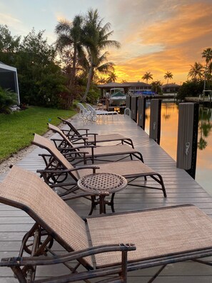 Good morning Marco Fish off the dock or simply catch some extra rays on the dock