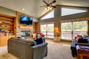 Great room with flat screen