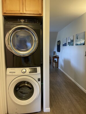 Enjoy a new washer and dryer in the unit
