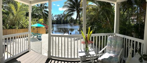 Be at ease and feel the breeze on the shady back porch~