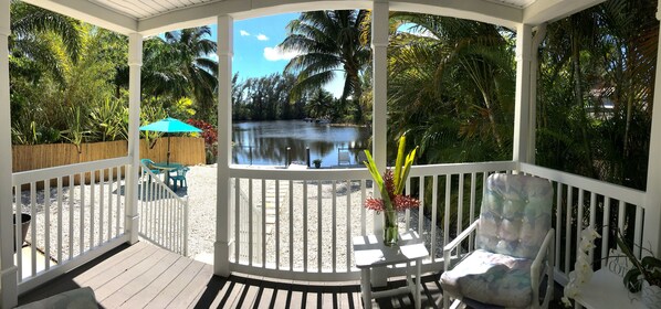 Be at ease and feel the breeze on the shady back porch~