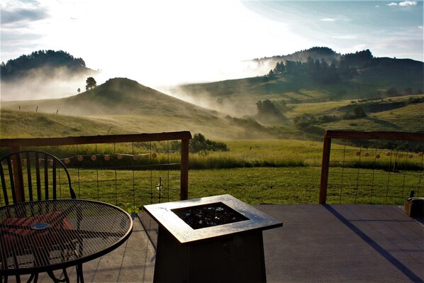 Early morning on the patio