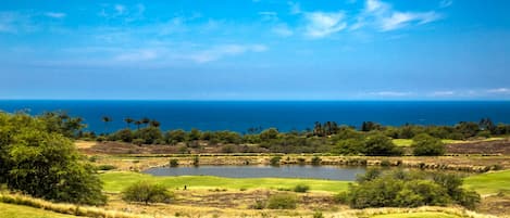 Relax on the lanai and watch golfers and enjoy the magnificent ocean views