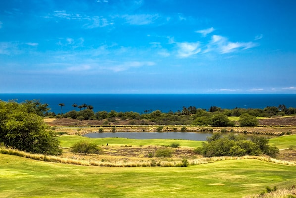 Relax on the lanai and watch golfers and enjoy the magnificent ocean views