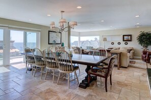 Dining room comfortably seats 10.