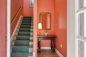 This stairway leads up to your private entrance.
