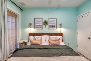 Recharge in the comfortable king bed.