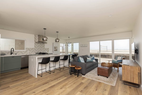 The attention to detail in this modern beach front home will make you feel right at home!