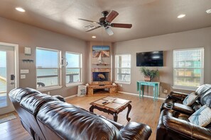 Open Living, Dining, and Kitchen