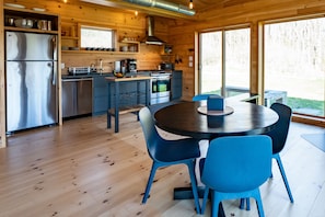 Dining area and open kitchen
