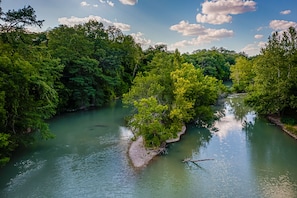 If you float the river to your right, you will get to this little island where we love to spend some time