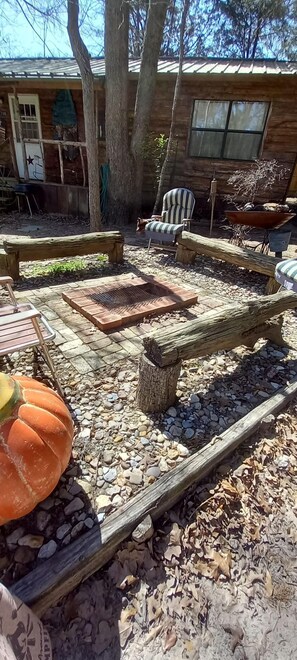 Communal fire pit...gather with friends or make new ones!