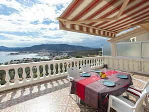 Sky, Furniture, Property, Table, Cloud, Water, Porch, Building, Architecture, Interior Design