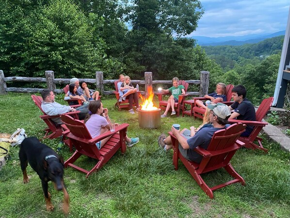 Relax around the fire pit 