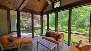 Wonderful screen porch off living room