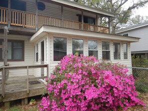 rear of house with back upper deck from the two upstairs bedrooms