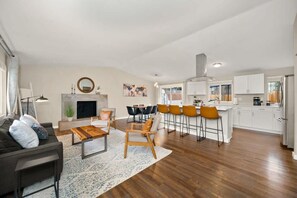 Kitchen & Upstairs Living Area