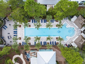 Community pool is next to the home!